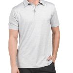 Men Heathered Performance Golf Polo | Golf