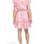 Women Flutter Sleeve Tie Dye Mini Dress | Dresses