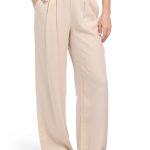 Women Linen Blend Wide Leg Pants | Pants