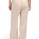 Women Linen Blend Wide Leg Pants | Pants