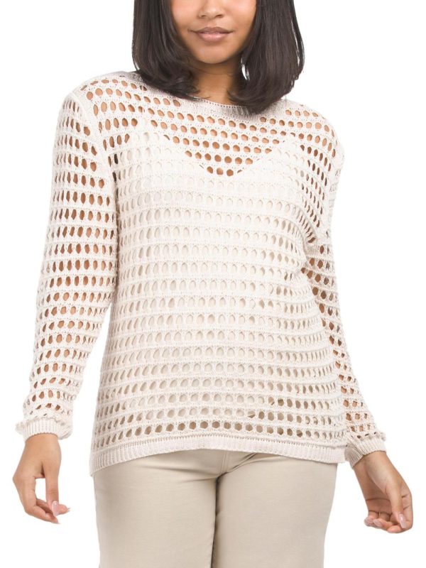 Women Made In Italy Crochet Sweater | Sweaters