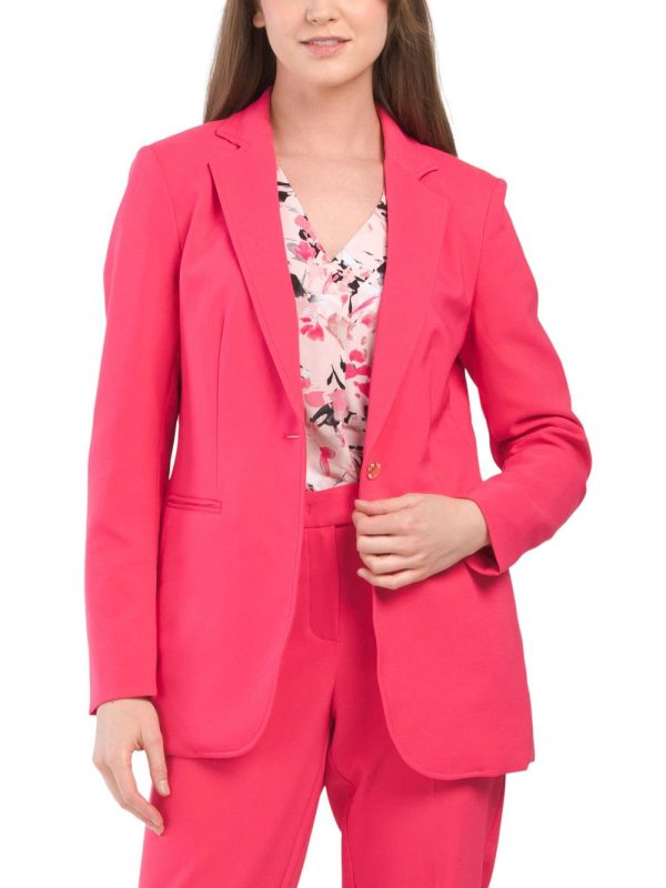 Women One Button Notch Collar Blazer | Coats & Jackets