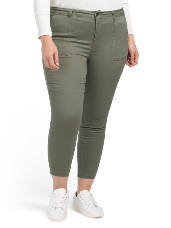 Women Plus Recycle Utility Pocket Ankle Jeans | Jeans